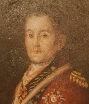 Niet of onleesbaar gesigneerd - Franse officier & Vrouw in het rood - 2 miniatuur portretten - 19e eeuw kopen? Bied vanaf 10!