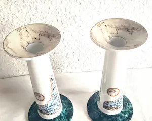 Hutschenreuther - Porzellan Set (6-teilig) 2 Platten 2 Vasen 2 Kerzenständer IG BCE Jubiläum kopen? Bied vanaf 48!