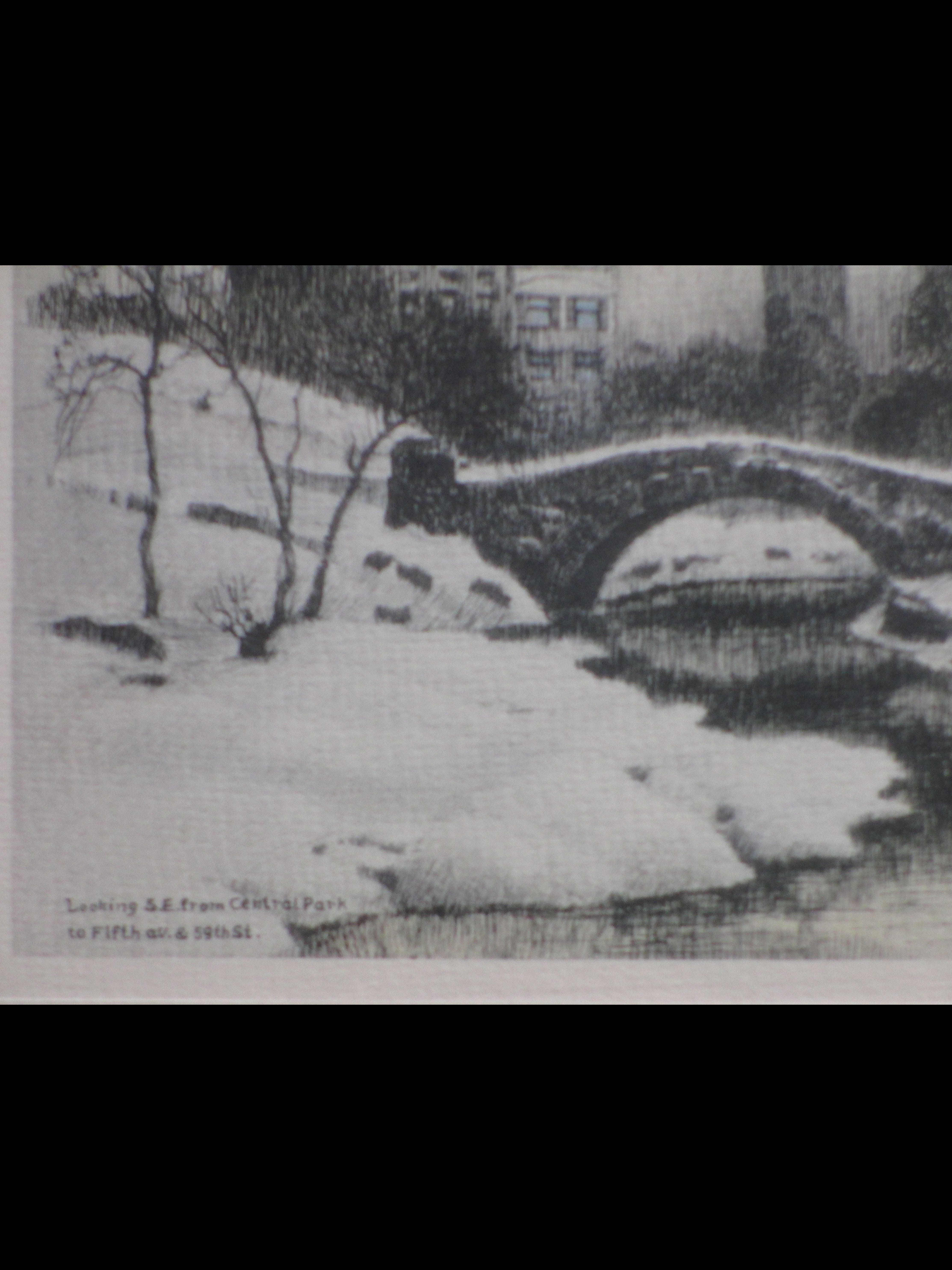Niet of onleesbaar gesigneerd - Winter in Central Park - Ets door Carl Abel kopen? Bied vanaf 1!