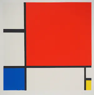 Piet Mondriaan - Composition II en rouge, bleu et jaune, lithographie kopen? Bied vanaf 125!