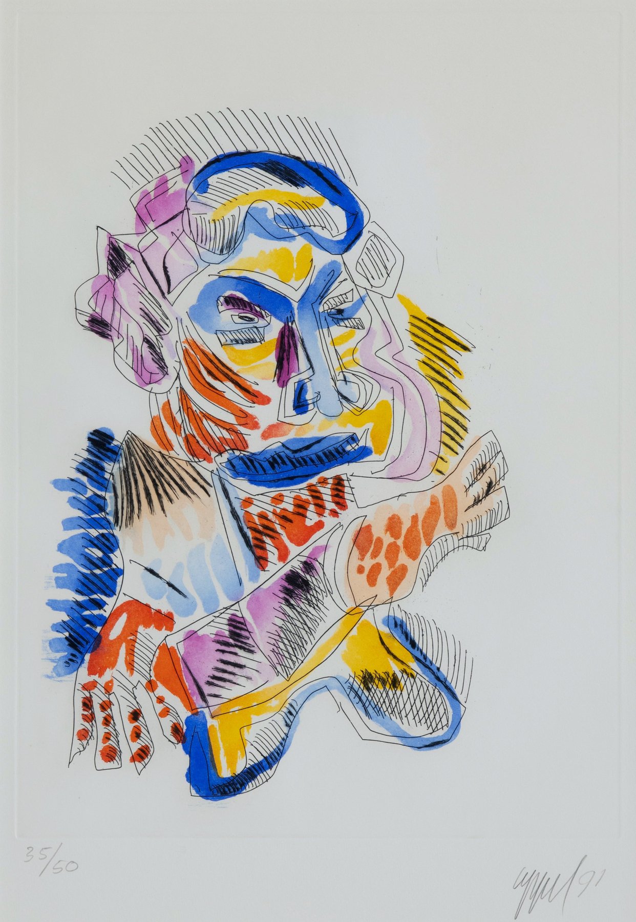 Karel Appel - ets: de denker kopen? Bied vanaf 1195!