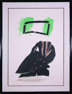 Lei Molin - Zeefdruk, Atahualpa - Ingelijst (Groot) verkocht voor € 40!