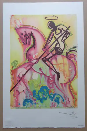 Salvador Dali - LES CHEVAUX DE DALI / KLEURLITHO / 56x36cm / DROOGSTEMPEL / 1983 kopen? Bied vanaf 45!