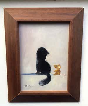 Henk Poeder - Kitten en muisje verkocht voor € 75!
