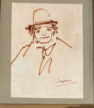 Hans van Ieperen - 3 pentekeningen w.o. Clown kopen? Bied vanaf 150!