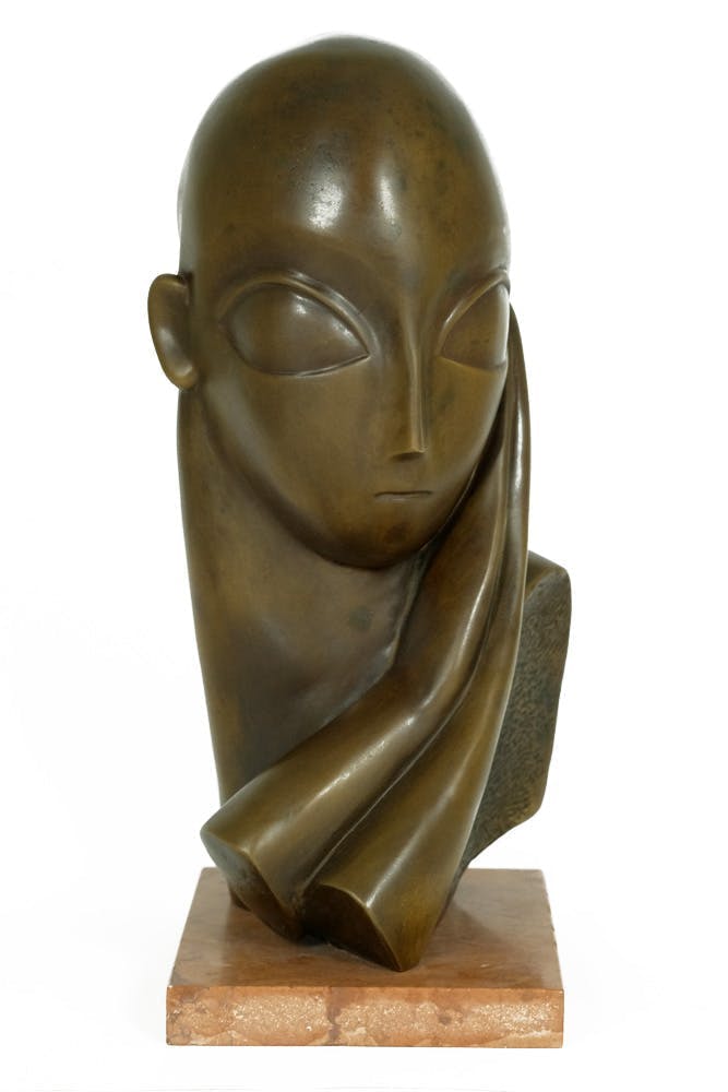 Constantin Brancusi - Bronzen beeld getiteld 'Mademoiselle Pogany II' kopen? Bied vanaf 1900!
