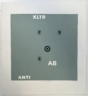 Reinier Lucassen - handgesigneerde kleurenzeefdruk | 'KLTR AB ANTI' kopen? Bied vanaf 100!