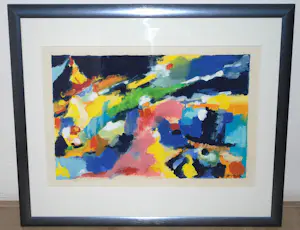 Willem Brauck - "Bal Masqué" - abstracte gouache - zuurvrij ingelijst kopen? Bied vanaf 120!