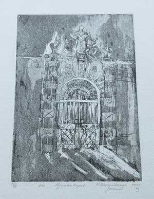 Anneke Brenninkmeijer-Govaarts - Originele ets Agnietenkapel in Amsterdam - 2009 kopen? Bied vanaf 1!