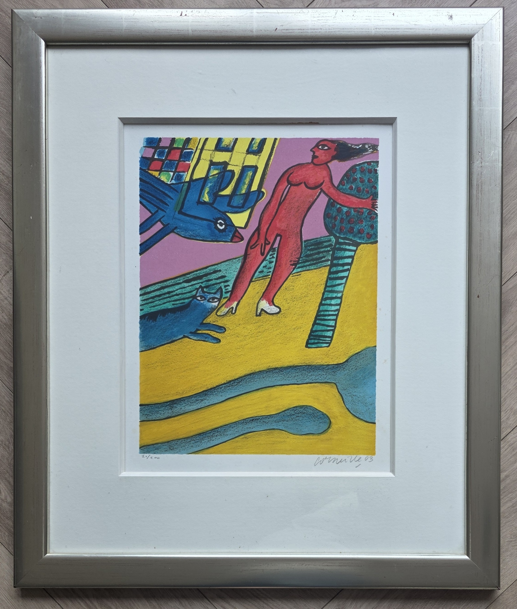 Corneille - ingelijste zeefdruk - 2003- 200 ex. - COA kopen? Bied vanaf 250!