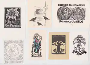 Herbert Ott - e.a: zeven houtsnedes "Diverse voorstellingen (ex libris)" | GRATIS VERZENDING kopen? Bied vanaf 25!