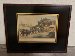 Victor Adam - Triptiek van 3 x 19e-eeuwse Handgekleurde Lithografieën (Paardenkoetsen) kopen? Bied vanaf 240!