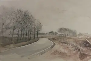 Jose Calsina - pen/aquarel, Bomen - Ingelijst kopen? Bied vanaf 30!