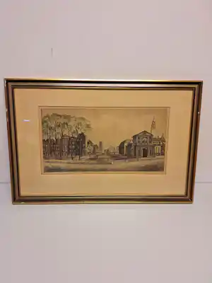 Marius Janssen - Rotterdam, Galerij Haagsche veer en Delftsche poort verkocht voor € 50!