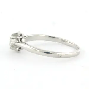 18k witgouden ring met briljant geslepen diamant tot. 0.20ct – F/G - VS/SI kopen? Bied vanaf 230!