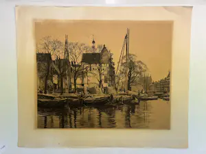 Willem Witsen - Binnenkant met afbraak - mooie originele ets kopen? Bied vanaf 160!