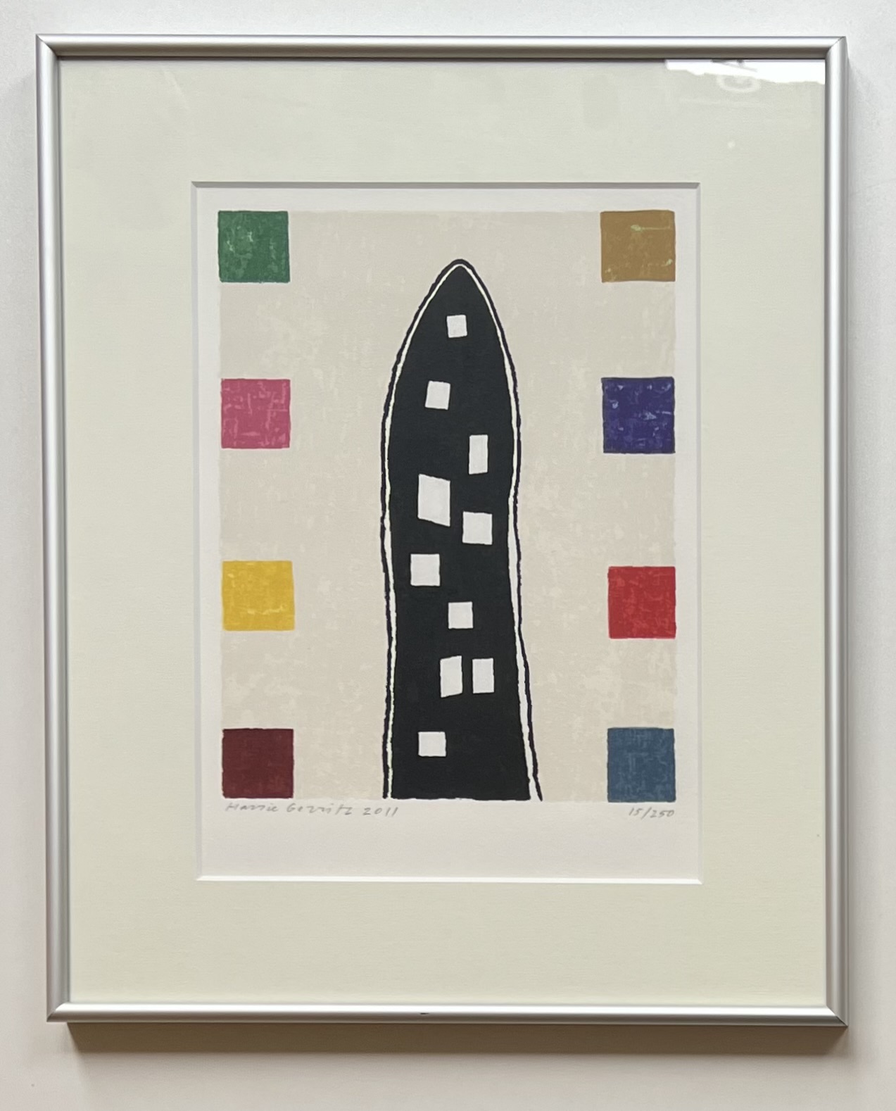 Harrie Gerritz - handgesigneerde zeefdruk | 'Toren' | 2011 kopen? Bied vanaf 50!