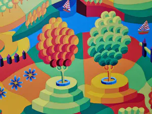 Louis Gans - Fantasielandschap kopen? Bied vanaf 39!