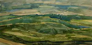 Pieter Kooistra - Aquarel op papier | 'Kennemerduinen' verkocht voor € 105!