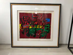 Corneille - Groot kleurrijk schilderij van Corneille uit 1992 - TRIBE kopen? Bied vanaf 230!