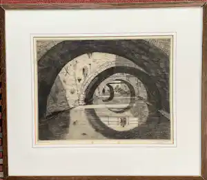 Hendrik de Laat - Binnendieze te ‘s Hertogenbosch, ets postume druk verkocht voor € 46!