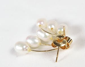 Set van collier en oorbellen met barok parels kopen? Bied vanaf 1!