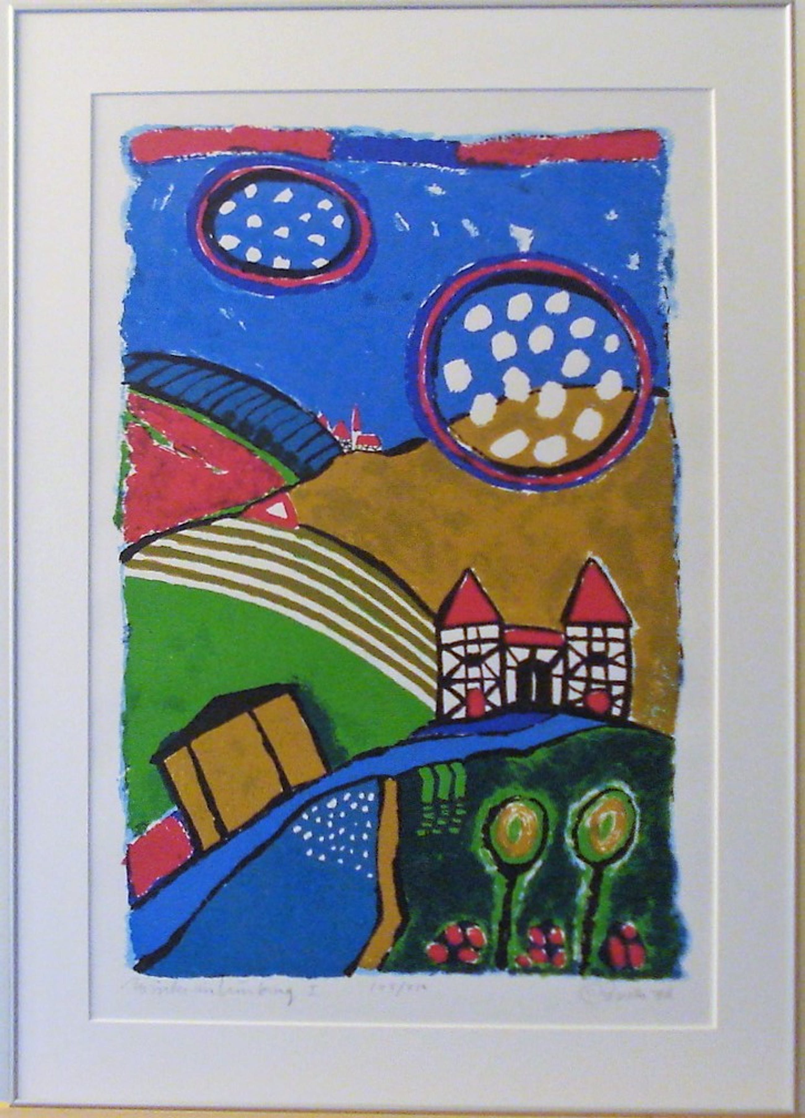 Clemens Briels - Zeefdruk, Titel, " Winter in Limburg V". kopen? Bied vanaf 90!