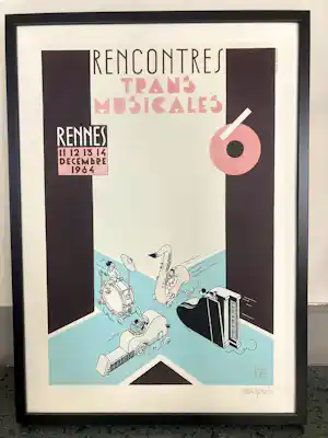 Joost Swarte - Rencontres Transmusicales Rennes 1984 verkocht voor € 80!
