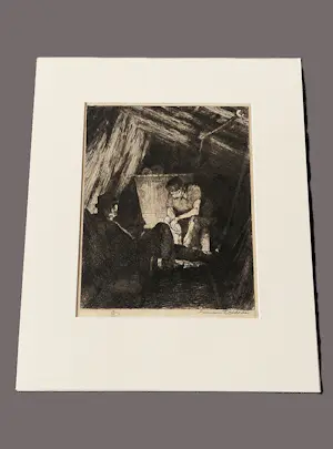 Hermann Kätelhön - original - 1925 - monochrome Lithographie "Berg-arbeiter" bleistift sign. kopen? Bied vanaf 47!