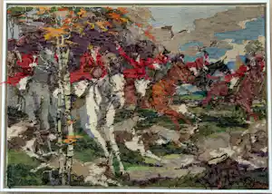 Rob Scholte - "Slipjacht" - Embroidery - 79 x 109 x 4 cm - Achterzijde gesigneerd - 2005 kopen? Bied vanaf 650!