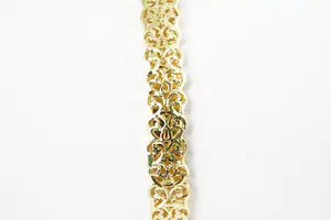 12 - Aparte 18krt geel-gouden ovale armband - Arabisch motief/model - gekeurd kopen? Bied vanaf 410!