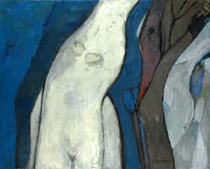 Jos Schimmer - Olieverf op doek, Z.T. (Abstracte compositie) (Groot) verkocht voor € 50!