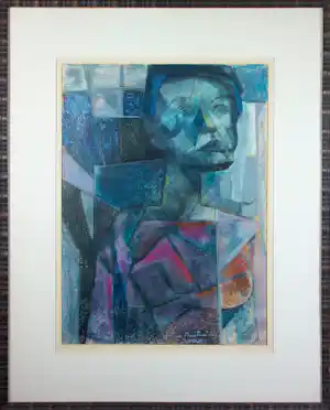 Janus Nuiten - Pastel, Zonder titel - Ingelijst verkocht voor € 50!