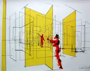 Constant - litho : labyrismen - 1968 verkocht voor € 299!