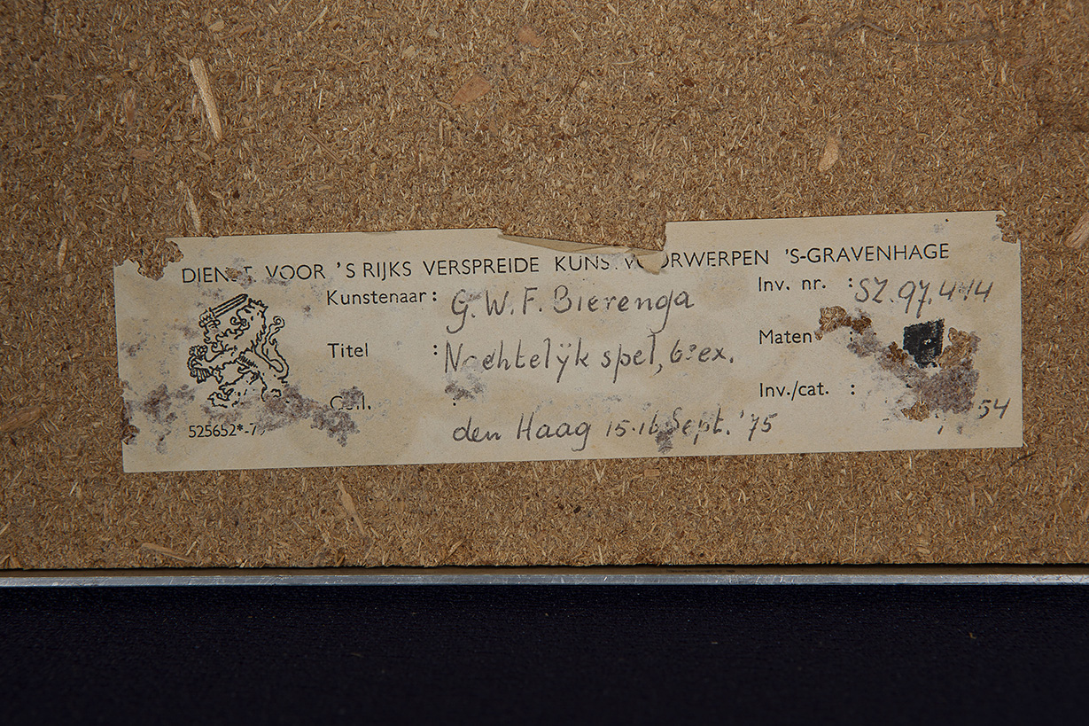 Gerbrand Bierenga - Nachtelijk spel - Litho - gesigneerd r.o. - oplage 8/35 - BKR Den Haag - 1974 kopen? Bied vanaf 10!