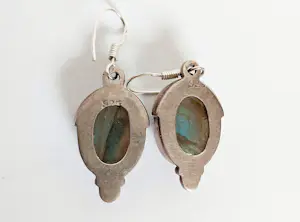 Oorhangers 925 sterling zilver met grote labradoriet cabochons kopen? Bied vanaf 20!