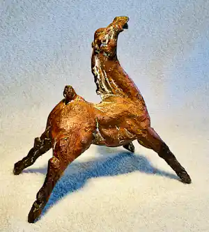 Jos Dirix - Bronzen paardje „ Hunkering „ verkocht voor € 350!