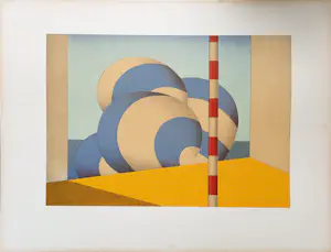 Marinus Fuit - steendruk - Blauw witte Ballonnen - ingelijst - 25733 kopen? Bied vanaf 45!