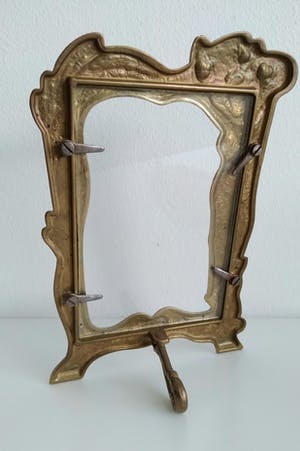 Brons (Onbekend) - sierlijke art nouveau (foto) lijst kopen? Bied vanaf 45!