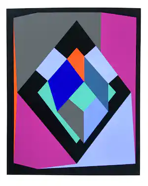 Guy Vandenbranden - Abstracte compositie - gesigneerde zeefdruk verkocht voor € 330!