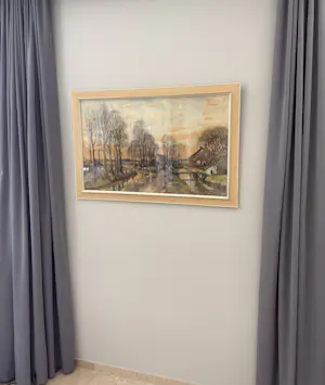 Herman Paradies - Landschap met boerderij, boer en schapen. kopen? Bied vanaf 520!