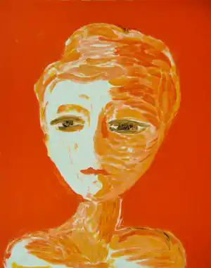 Virgilio Guidi - Volto Rosso - 1982 - Originele lithografie gesigneerd en genummerd verkocht voor € 120!