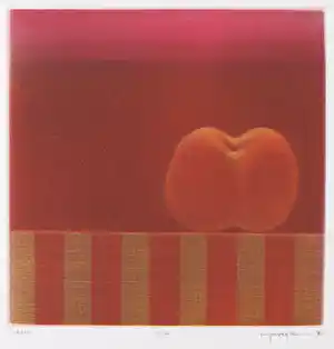 Joop Vegter - Mezzotint, Peach verkocht voor € 70!
