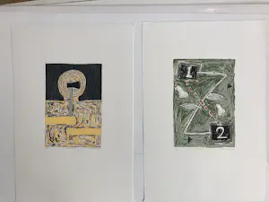 Petra Dolleman - Lot van twee zeefdrukken kopen? Bied vanaf 10!
