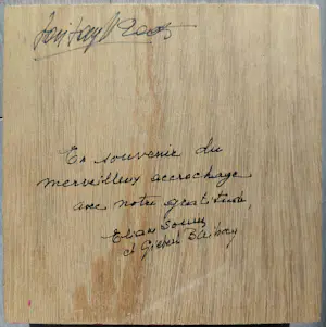 Gilbert Baibay - Abstracte compositie, olieverf op hout kopen? Bied vanaf 55!