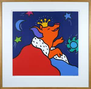 Shunyam - Zeefdruk, My favourite star - Ingelijst verkocht voor € 45!
