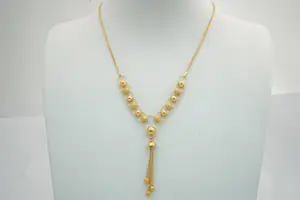 51 - Fijn en sierlijk 22 Kt geel gouden Oosters "vossestaart collier/halssieraad kopen? Bied vanaf 550!