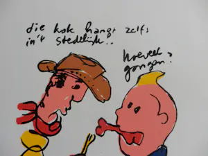 Herman Brood - Kleurenzeefdruk LUCKY LUKE en KUIFJE kopen? Bied vanaf 1!