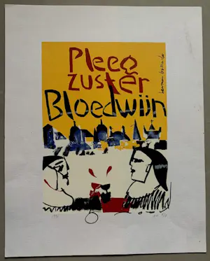 Herman Brood - zeefdruk: Pleegzuster Bloedwijn kopen? Bied vanaf 199!