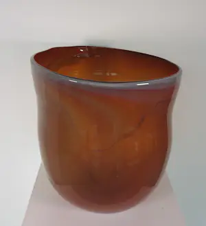 Bernard Heesen - Glasobject, Zeer grote oranje vaas kopen? Bied vanaf 200!